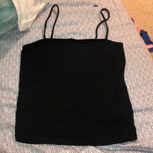 black cotton tank top